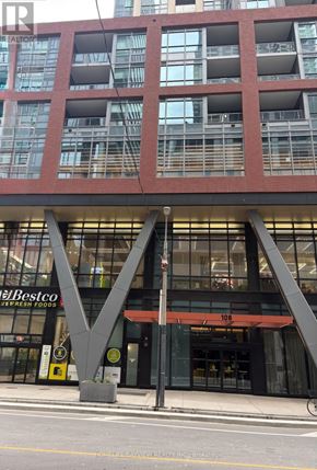 Toronto (Waterfront Communities) condo for rent - A tall building with a Best Co supermarket at the ground floor.