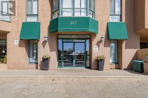 Mississauga (Cooksville) condo for rent - The front of a building with the number 145 on it.