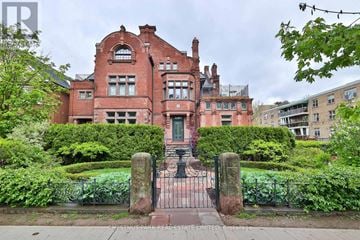 Toronto (Rosedale-Moore Park) townhouse for rent - A red brick building with a gate in front.