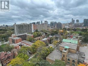 Toronto (Church-Yonge Corridor) condo for rent - A real estate company logo is superimposed on a cityscape.