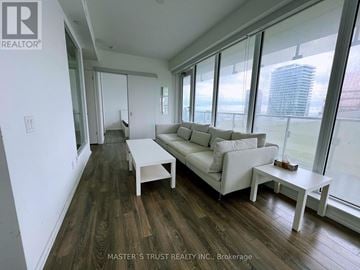 Toronto (Church-Yonge Corridor) condo for rent - A living room with a couch and a coffee table.