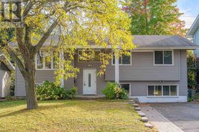Ottawa apartment for rent - A house with a grey facade and a white door is surrounded by a yellow tree.