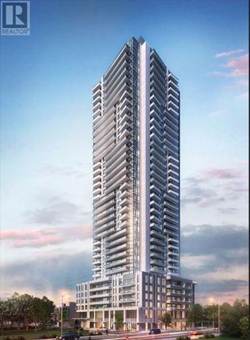 Toronto (Flemingdon Park) condo for rent - A tall, modern building with many windows is depicted in the image.