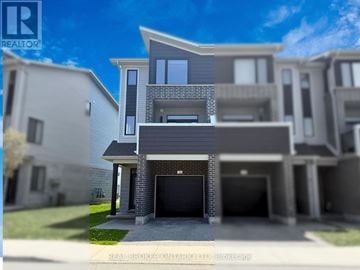 London East (East D) townhouse for rent - A modern two-story house with a garage is depicted in the image.