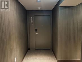 Mississauga (City Centre) condo for rent - A black elevator with the number 5605 on it.