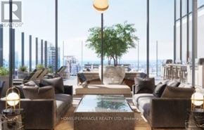 Toronto (Church-Yonge Corridor) condo for rent - A living room with a view of the cityscape outside the large windows.
