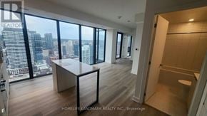 Hamilton (Beasley) condo for rent - A brokerage office with a view of the cityscape.