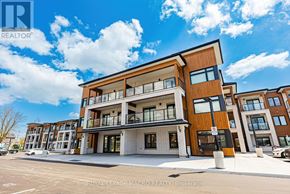 Hamilton (Binbrook) multi-family for rent - A modern multi-story building with a mix of wood and brick exterior.
