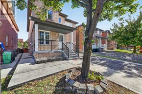 Brampton (Fletcher's Meadow) apartment for rent - A tree in a planter box is in front of a house.