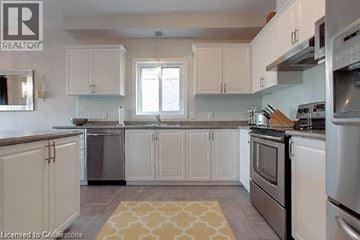 Cambridge apartment for rent - A kitchen with white cabinets and stainless steel appliances.