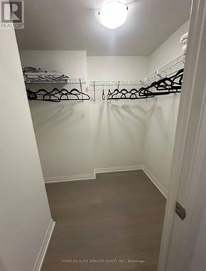 Oakville (Jm Joshua Meadows) condo for rent - A white closet with a light on and a sign that says "HOMELIFE ELITE SERVICE REALTOR REALTOR".
