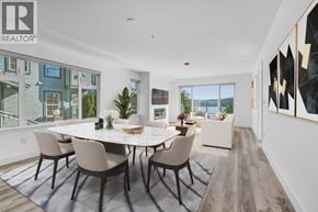 Gibsons apartment for rent - A dining room with a table set for six.