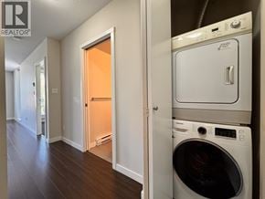 Vancouver apartment for rent - A washer and dryer are in a small room.