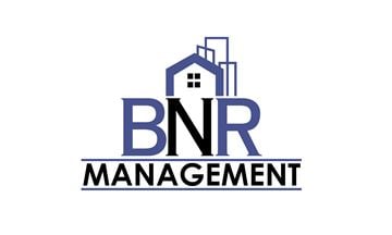 Germantown apartment for rent - A logo for BNR Management featuring a house and skyscraper.
