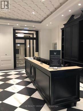 Toronto (Bay Street Corridor) condo for rent - A black and white checkered floor in a room.