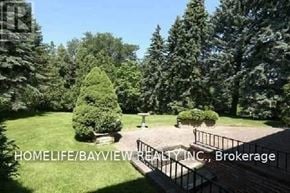 Richmond Hill (South Richvale) apartment for rent - A lush green park with a fence and a small pond.