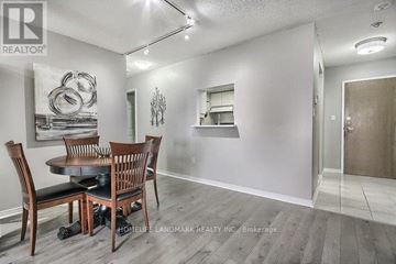 Toronto (Banbury-Don Mills) condo for rent - A dining room with a table and chairs.