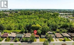 Ottawa apartment for rent - A bird's eye view of a residential area with a red pin marking a specific location.