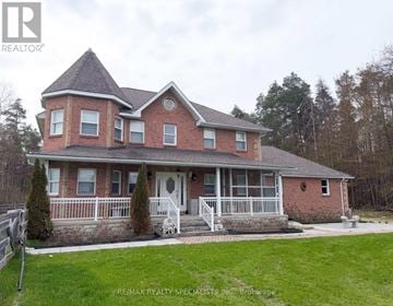 New Tecumseth apartment for rent - A large brick house with a white door and windows.