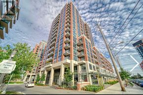 Toronto (Clanton Park) condo for rent - A tall residential building with a sign that says "Residential Only".