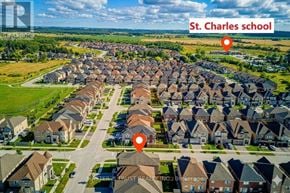 Bradford West Gwillimbury (Bradford) apartment for rent - An aerial view of a neighborhood with St. Charles School marked on the map.