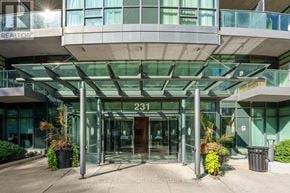 Toronto (Niagara) condo for rent - The entrance to a building with the number 231 on it.