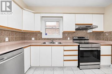Markham (Markville) apartment for rent - A kitchen with white cabinets and a stainless steel dishwasher.