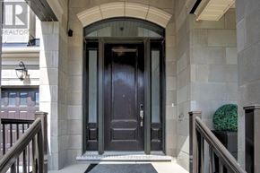 Vaughan (Kleinburg) apartment for rent - A black door with a glass window above it.