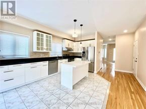 Richmond Hill (Langstaff) apartment for rent - A well-lit, modern kitchen with white cabinets and a central island.