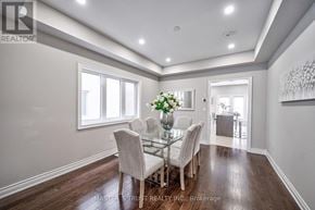 Burlington (Alton) apartment for rent - A dining room with a glass table and chairs.