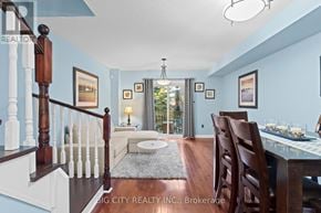 Mississauga (Erindale) townhouse for rent - A dining room with a table set for four.