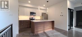 Ottawa multi-family for rent - A modern kitchen with a wooden island and stainless steel appliances.