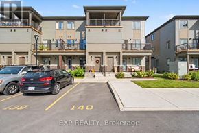 Ottawa townhouse for rent - A black car is parked in a parking lot in front of a building with the number 140 painted on the pavement.