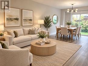 Milton (Bm Bronte Meadows) apartment for rent - A living room with a couch, chairs, and a coffee table.