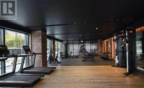 Toronto (Humber Heights) condo for rent - A gym with treadmills, weights, and exercise equipment.
