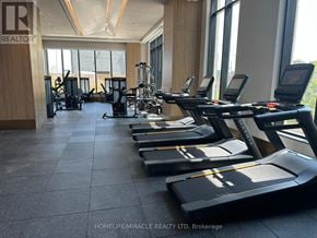 Vaughan (Vaughan Corporate Centre) condo for rent - A gym with treadmills and exercise equipment.