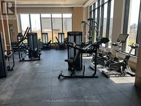 Vaughan (Vaughan Corporate Centre) condo for rent - A gym with a variety of equipment including treadmills, weights, and exercise machines.