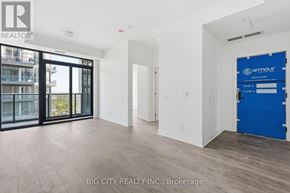 Toronto (Leaside) condo for rent - A realtor photo of a room with a blue door.