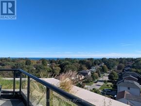 Toronto (Scarborough Village) condo for rent - A balcony overlooks a residential neighborhood.