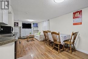 London East (East C) apartment for rent - A dining room with a table set for four.