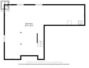 Ottawa apartment for rent - A floor plan for a basement with a measurement of 39 5" x 26 9".