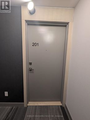 Toronto (Don Valley Village) condo for rent - A door with the number 201 on it.