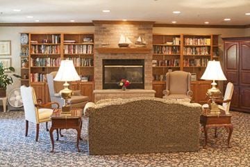 Mequon apartment for rent - a living room filled with furniture and a fireplace