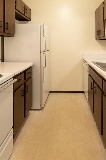 Grafton apartment for rent - a kitchen with a sink and a refrigerator