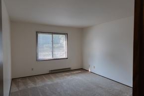 Grafton apartment for rent - an empty room with a window and a carpeted floor
