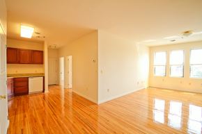 East Orange apartment for rent - Living room and kitchen with hardwood floors