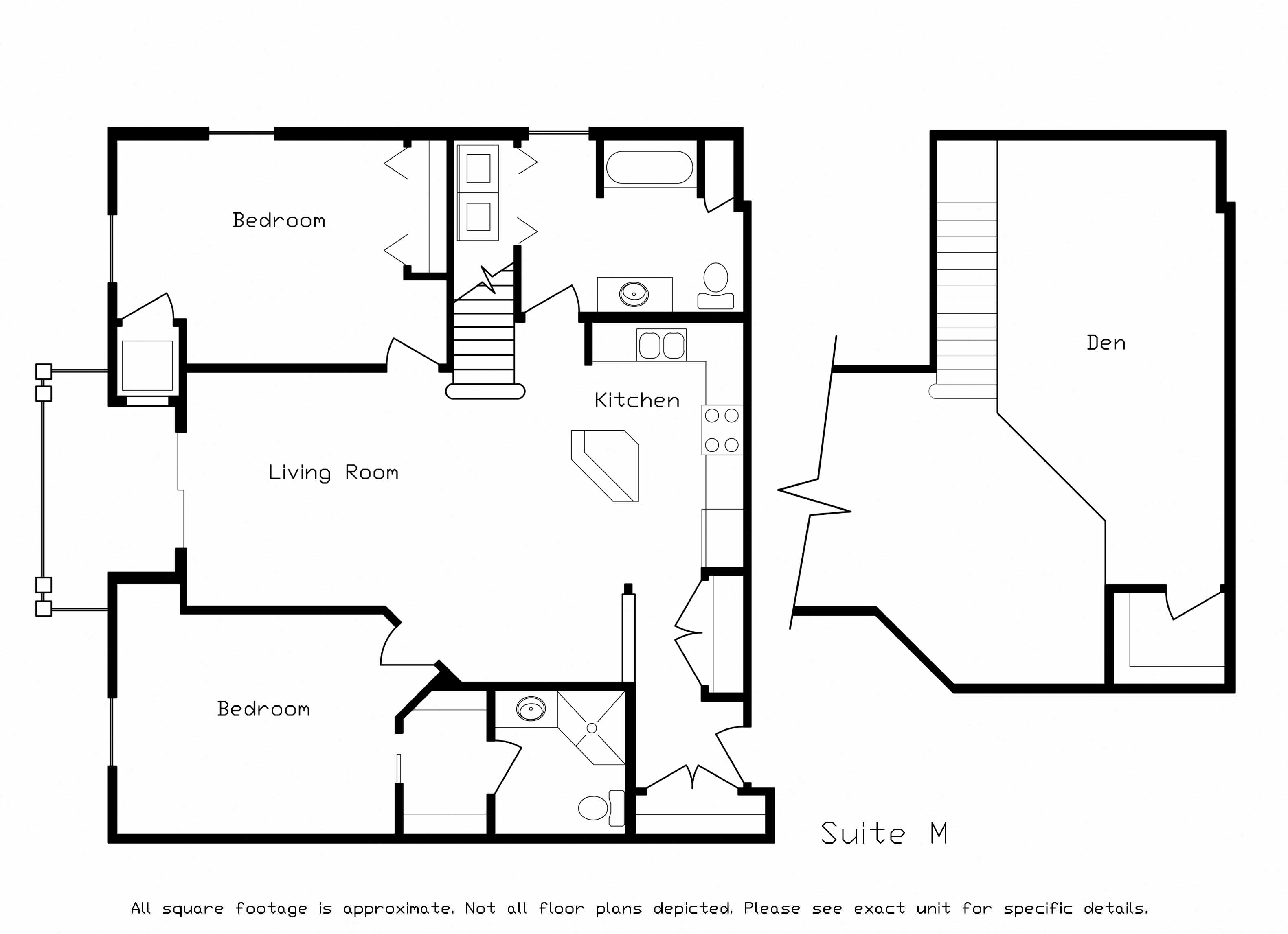 Floor plan for 2 beds, 2 baths, 1456 sqft
