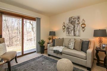 Madison apartment for rent - a living room with a couch and a window