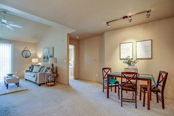 Madison apartment for rent - a living room with a dining room table and a couch