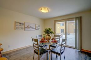 Madison townhouse for rent - a dining room with a table and chairs